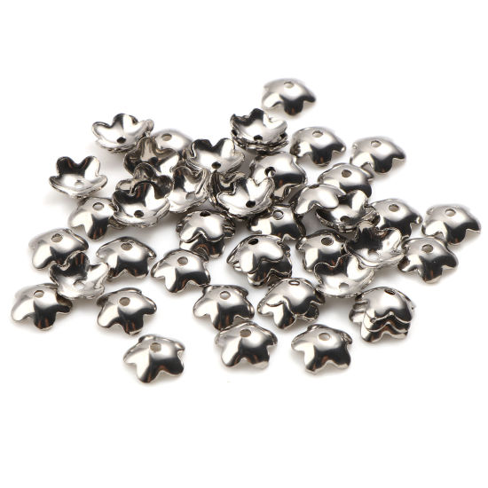 304ステンレス鋼 座金 フラワー シルバートーン 8mm-10mm 6mm 直径、 6mm x 50 個 の画像