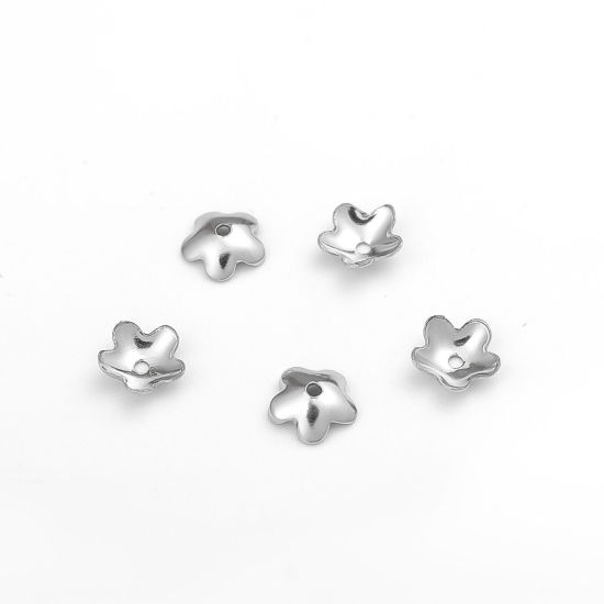 304ステンレス鋼 座金 フラワー シルバートーン 8mm-10mm 6mm 直径、 6mm x 50 個 の画像