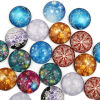 Image de Cabochon Dôme en Rond Dos Plat Brillant Paillettes