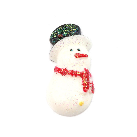 Picture of Resin Christmas Dome Seals Cabochon At Random Mixed 3.1cm x 2.5cm - 2.5cm x 1.5cm, 10 PCs