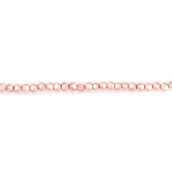 Image de (Classement B) Perles en Hématite （ Naturel ） Rose 2mm x 2mm, Trou: env. 1mm, 40cm long, 1 Enfilade (Env. 202 Pcs/Enfilade)