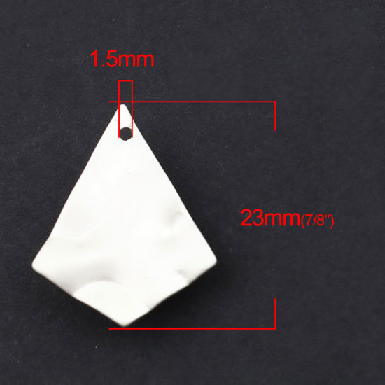 Image de Connecteurs en Alliage de Zinc Polygone Argenté Courbe 23mm x 18mm, 10 Pcs