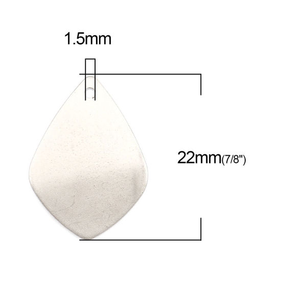 Image de Connecteurs en Alliage de Zinc Polygone Argenté Courbe 22mm x 15mm, 10 Pcs