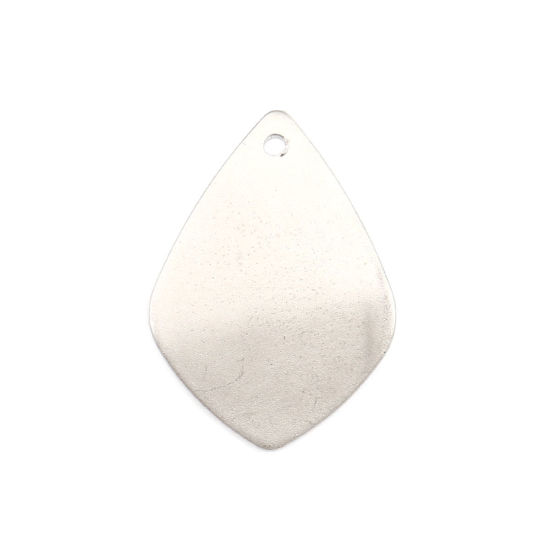 Image de Connecteurs en Alliage de Zinc Polygone Argenté Courbe 22mm x 15mm, 10 Pcs