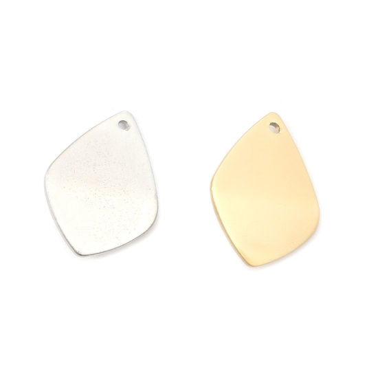 Image de Connecteurs en Alliage de Zinc Polygone Argenté Courbe 22mm x 15mm, 10 Pcs