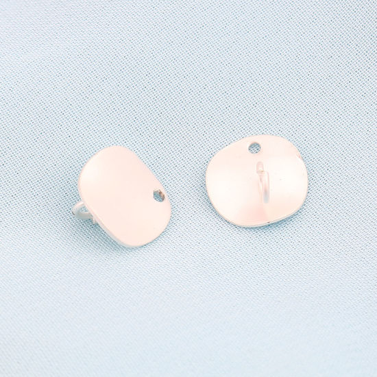 Image de Connecteurs en Alliage de Zinc Rond Argenté Courbe 12mm Dia, 10 Pcs