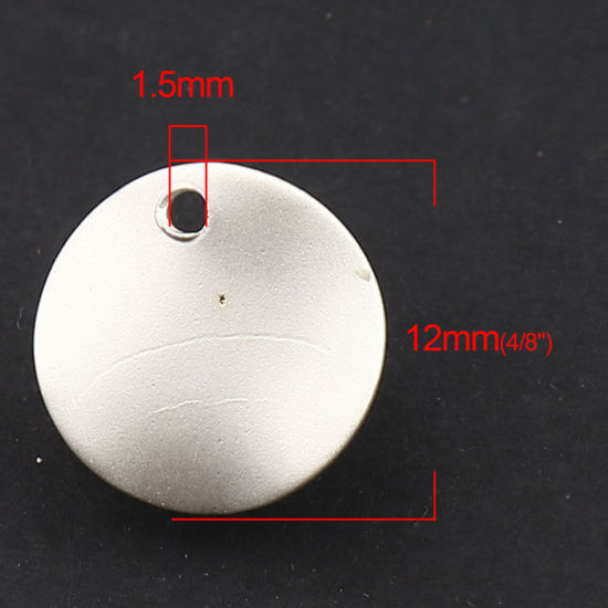 Image de Connecteurs en Alliage de Zinc Rond Argenté Courbe 12mm Dia, 10 Pcs