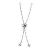 Picture of Brass Adjustable Slider/ Slide Bolo Bracelets Round Real Platinum Plated 6.5cm long, 1 Piece