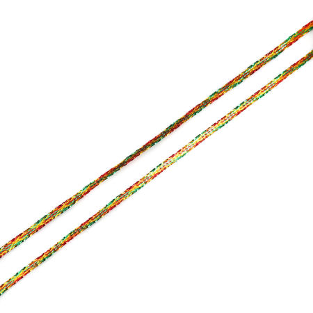 Polyester & Aluminum Foil Jewelry Thread Cord Multicolor 2.5mm, 1 Bundle (Approx 100 M/Bundle)