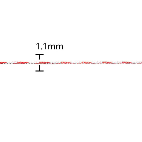 Image de Cordon/Fil en Polyester & Feuille d'Aluminium Multicolore 1.1mm, 1 Lot (env. 100 M/Lot)