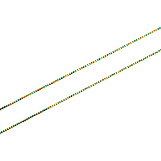 Image de Cordon/Fil en Polyester & Feuille d'Aluminium Multicolore 1.1mm, 1 Lot (env. 100 M/Lot)