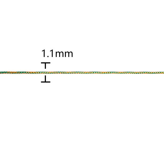 Image de Cordon/Fil en Polyester & Feuille d'Aluminium Multicolore 1.1mm, 1 Lot (env. 100 M/Lot)