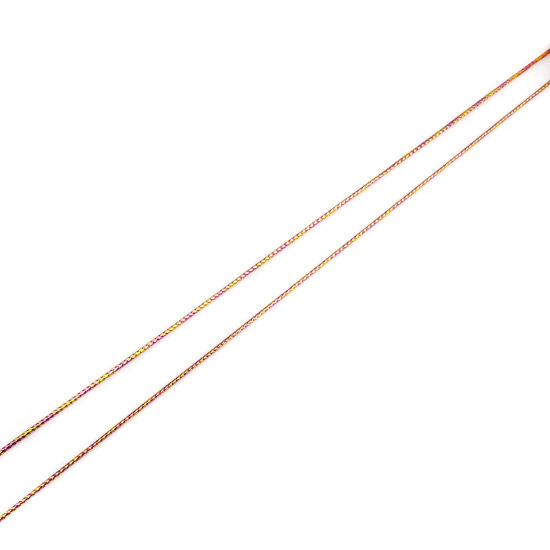 Image de Cordon/Fil en Polyester & Feuille d'Aluminium Multicolore 1.1mm, 1 Lot (env. 100 M/Lot)