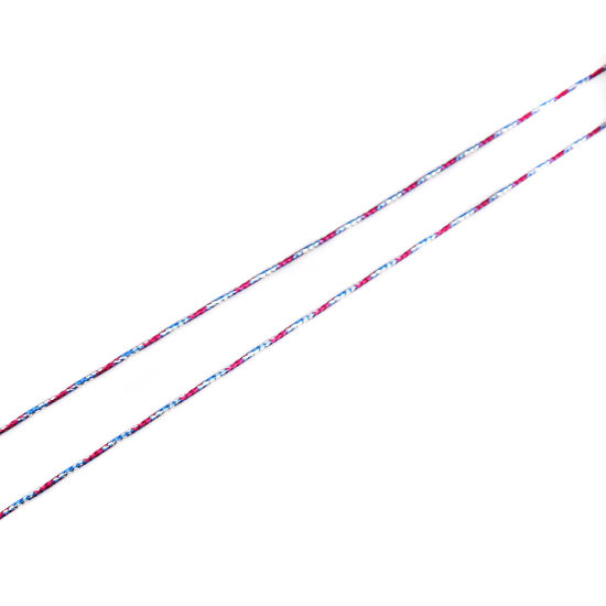 Image de Cordon/Fil en Polyester & Feuille d'Aluminium Multicolore 1.1mm, 1 Lot (env. 100 M/Lot)