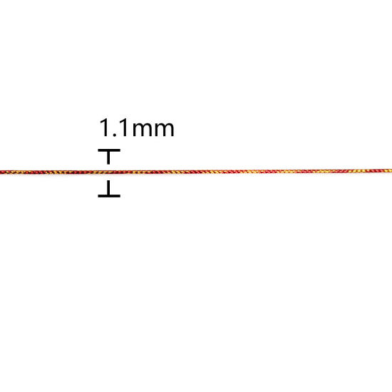 Image de Cordon/Fil en Polyester & Feuille d'Aluminium Multicolore 1.1mm, 1 Lot (env. 100 M/Lot)