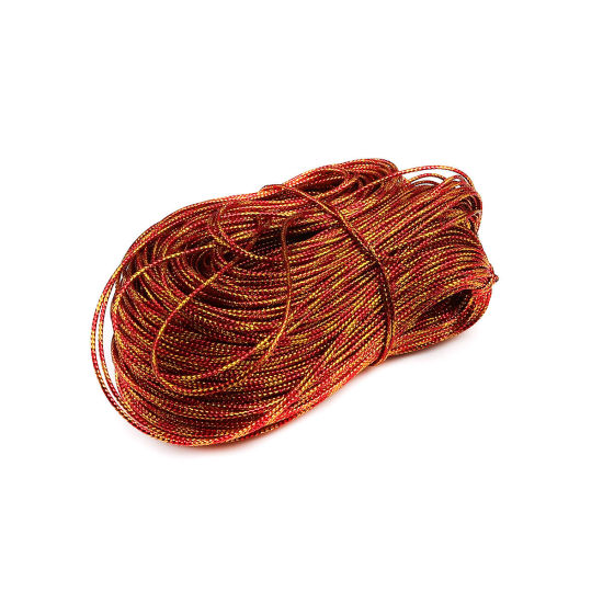 Image de Cordon/Fil en Polyester & Feuille d'Aluminium Multicolore 1.1mm, 1 Lot (env. 100 M/Lot)