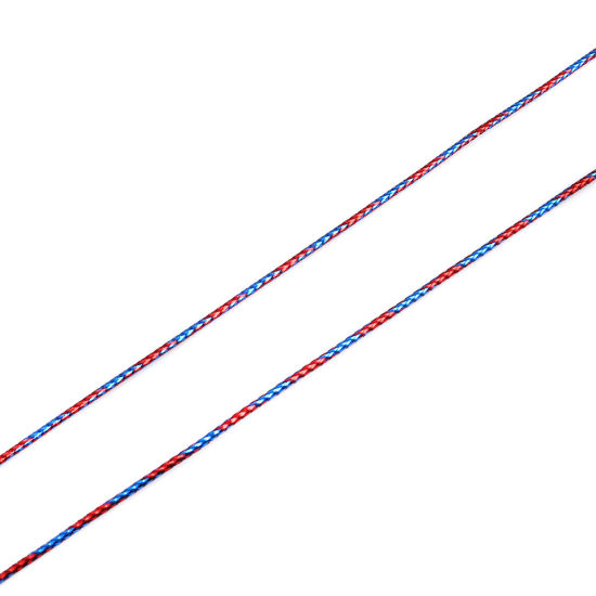 Image de Cordon/Fil en Polyester & Feuille d'Aluminium Multicolore 1.1mm, 1 Lot (env. 100 M/Lot)