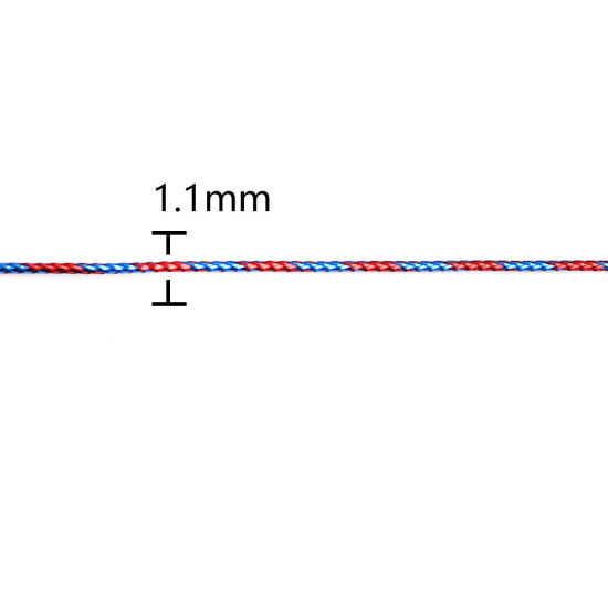 Image de Cordon/Fil en Polyester & Feuille d'Aluminium Multicolore 1.1mm, 1 Lot (env. 100 M/Lot)
