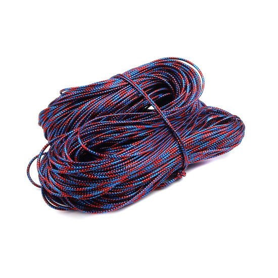 Image de Cordon/Fil en Polyester & Feuille d'Aluminium Multicolore 1.1mm, 1 Lot (env. 100 M/Lot)