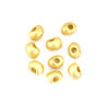 Picture of Zinc Based Alloy Spacer Beads Oval Matt Gold About 9mm x 7mm, Hole: Approx 2.7mm, 10 PCs