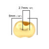 Picture of Zinc Based Alloy Spacer Beads Oval Matt Gold About 9mm x 7mm, Hole: Approx 2.7mm, 10 PCs