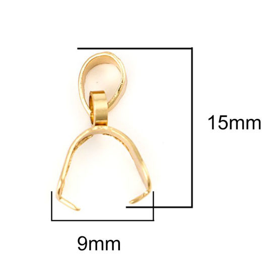304ステンレス鋼 バチカン 金メッキ 15mm x 9mm、 10 個 の画像