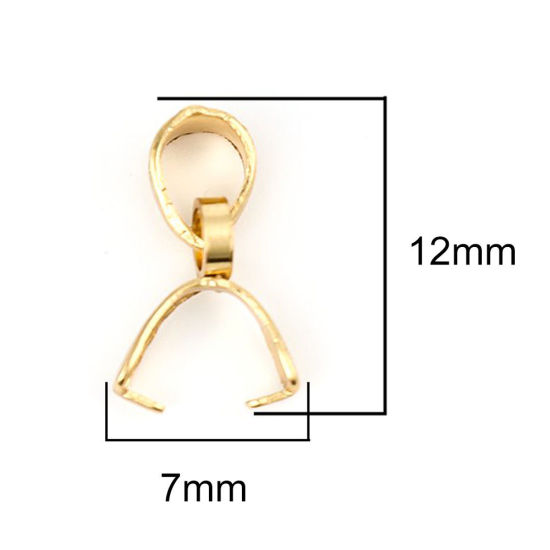 304ステンレス鋼 バチカン 金メッキ 12mm x 7mm、 10 個 の画像