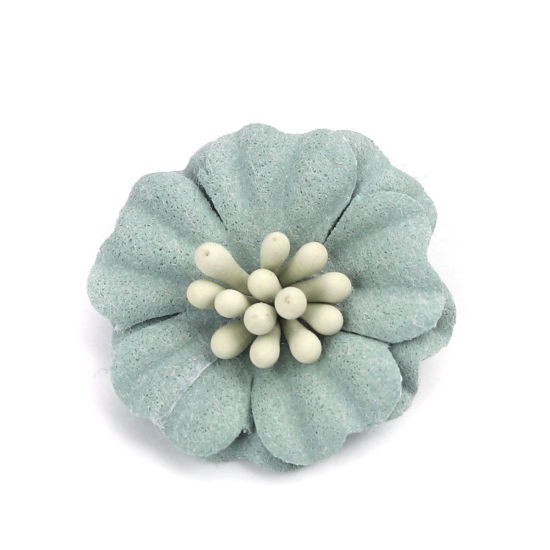 生地 DIY クラフト 深緑色 フラワー 24mm x 23mm、 10 個 の画像