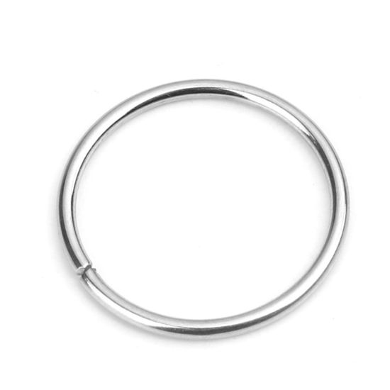 50 個 22mm 直径、 1.5mm（15号） 304ステンレス鋼 丸カン 丸カン 卸売り シルバートーン 円形 の画像