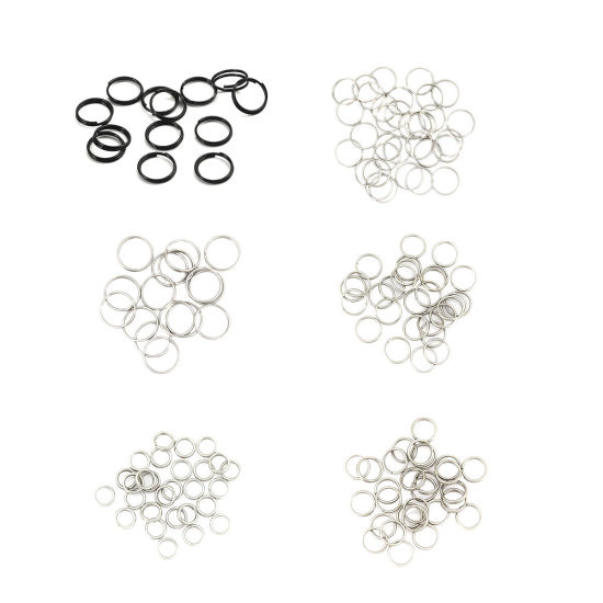 Immagine di 10 Pz 304 Acciaio Inossidabile Anello Portachiavi Tono Argento Tondo 25mm Dia.