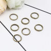 Picture of 1000 PCs 9mm Dia., 0.7mm(21 gauge) Zinc Based Alloy Double Split Jump Rings Findings For Jewelry Making Antique Bronze Round