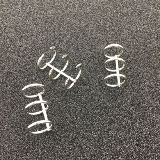 Image de DIY 3 Anneaux de Feuilles en Alliage de Zinc Annulaire Argent Mat 1 Pièce
