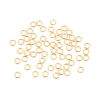 Picture of 100 PCs 3mm Dia., 0.5mm(24 gauge) 304 Stainless Steel Open Jump Rings Findings For Jewelry Making Gold Plated Round