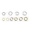 Picture of 100 PCs 3mm Dia., 0.5mm(24 gauge) 304 Stainless Steel Open Jump Rings Findings For Jewelry Making Gold Plated Round