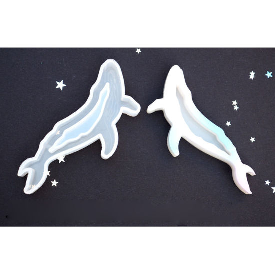 Image de Moule en Silicone Baleine Blanc 82mm x 31mm, 2 Pcs