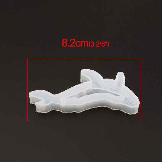 Image de Moule en Silicone Baleine Blanc 82mm x 31mm, 2 Pcs