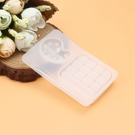 Image de Moule en Silicone Rectangle Blanc 77mm x 52mm, 1 Pièce