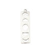 Picture of Zinc Based Alloy Galaxy Pendants Rectangle Antique Silver Color Moon 40mm x 10mm, 20 PCs