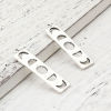 Picture of Zinc Based Alloy Galaxy Pendants Rectangle Antique Silver Color Moon 40mm x 10mm, 20 PCs