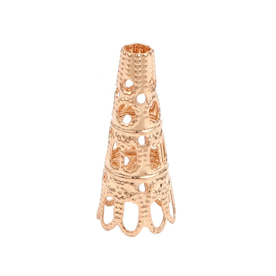 Imagen de Brass Bead Cap Cone Gold Plated (Fit Beads Size: 10mm Dia.) 22mm x 9mm, 20 PCs