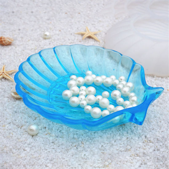 Image de Moule en Silicone Assiette Blanc Coquilles 11cm x 11cm, 1 Pièce