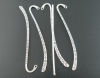 Picture of Zinc Based Alloy Bookmark Twist Antique Silver Color Carved Pattern 8.5cm, 10 PCs