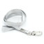 Polyester ID Card Badge Holders Silver Tone Gray 46cm, 3 PCs