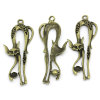 Picture of Zinc Metal Alloy Pendants Fox Animal Antique Bronze (Can Hold ss5 Rhinestone) 7.4cm x 3.2cm(2 7/8"x1 2/8"), 5 PCs