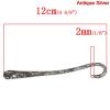Picture of Bookmarks Antique Silver Color Plum Blossom Pattern Carved 12cm(4 6/8")long,5PCs