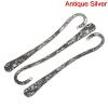 Picture of Bookmarks Antique Silver Color Plum Blossom Pattern Carved 12cm(4 6/8")long,5PCs