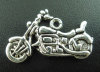 Picture of 30PCs Antique Silver Color Motorcycle Charms Pendants 24x14mm