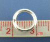 Picture of 200 PCs 10mm Dia., 1.5mm(15 gauge) Iron Based Alloy Open Jump Rings Findings For Jewelry Making Silver Plated Round