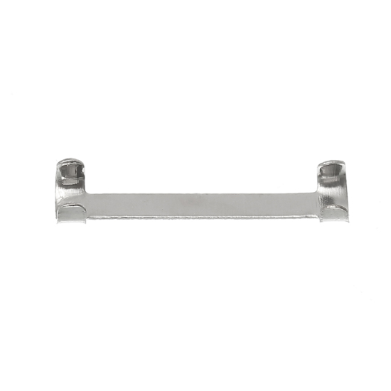 Image de Fermoir Régulateur Réducteur d'Ajuster Taille de Bague en Laiton Argent Mat, 18.0mm x 4.0mm, 200 Pièces