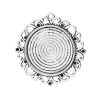 Picture of Zinc Based Alloy Cabochon Setting Pendants Round Antique Silver Color (Fits 25mm Dia, Can Hold ss6 Rhinestone) 4cm x3.9cm, 20 PCs